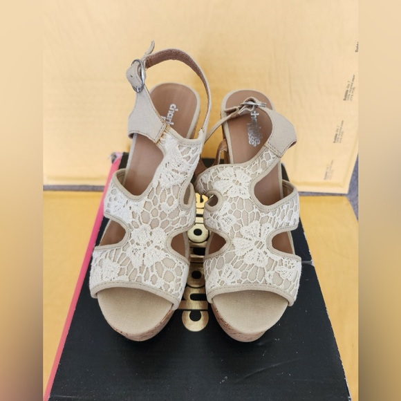 Charlotte rouse platform Shoes tisa H off white size womens 7 - Picture 1 of 4